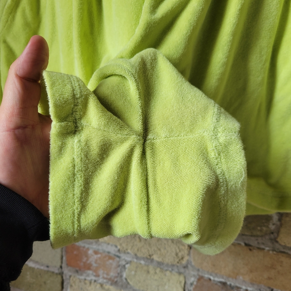 Old Navy Neon Lime Green Terrycloth Lounge Shorts Womens Size Large - Picture 2 of 6